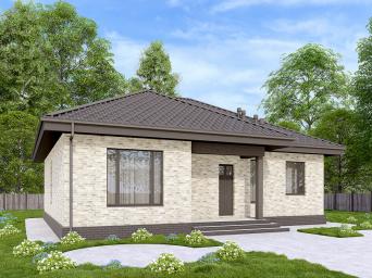 Одноэтажный дом с тремя спальнями и просторной гостиной